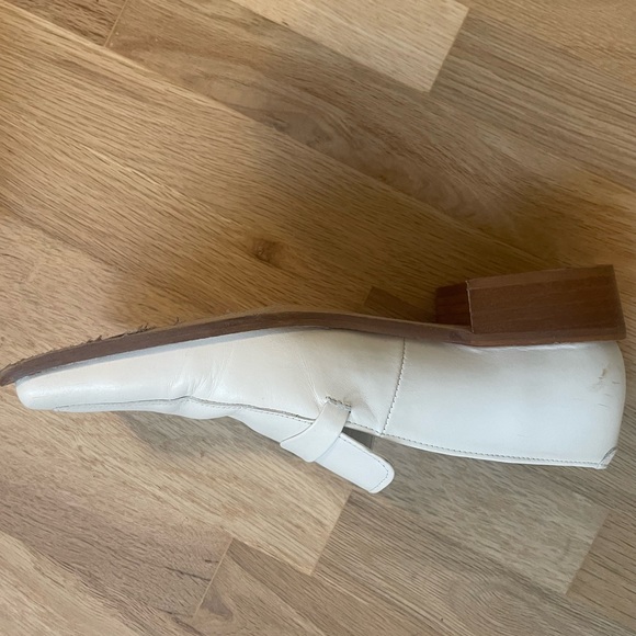 Mango loafers, white, square toe, size 38 - Picture 2 of 4